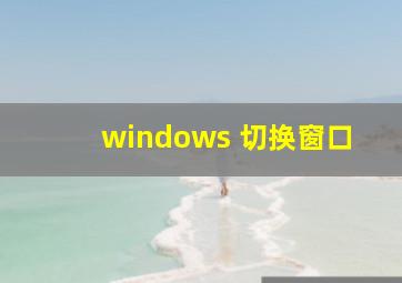 windows 切换窗口